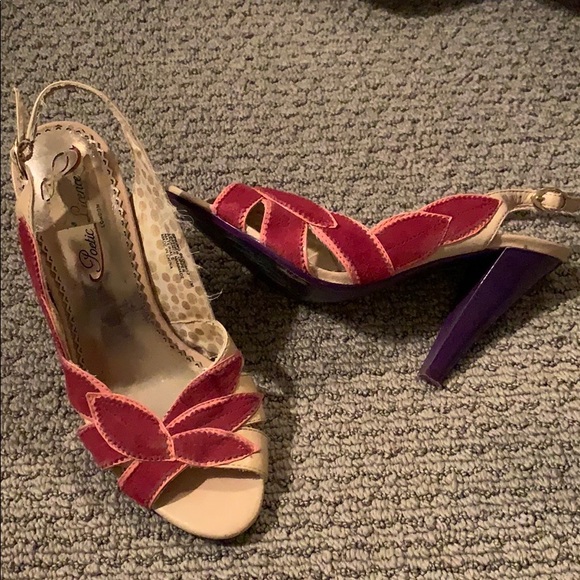 Poetic license floral pink sandal heel - Picture 5 of 5